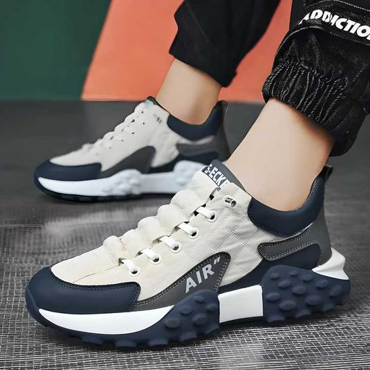 Men's Casual Shoes Thick Base Sneakers I Synthetic Leather Sneakers | Sports, Casual Shoes for Mens | Ankle Lace-Up Footwear for Men or Boys